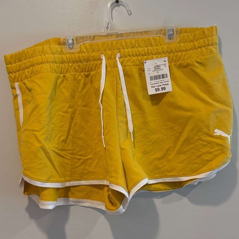 Puma Women's Athletic Yellow Shorts